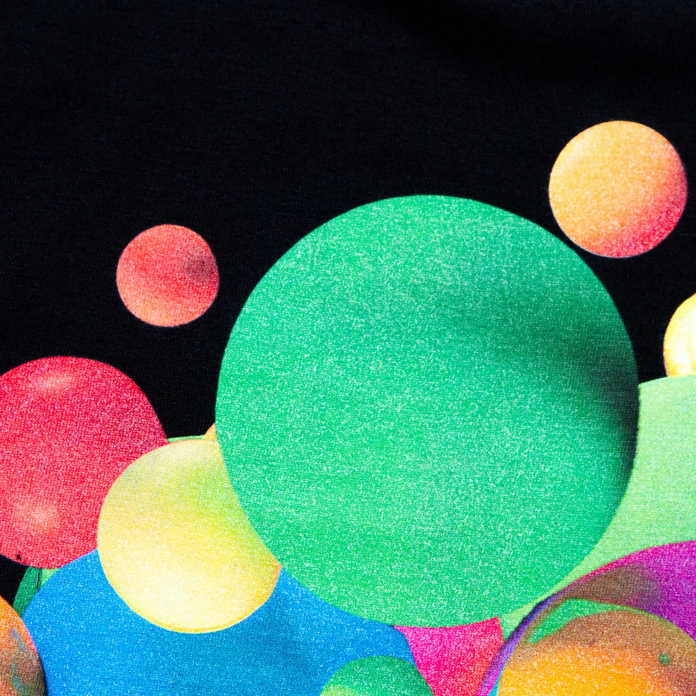 006 Disco Psychedelia Front Print - Tshirt - Black