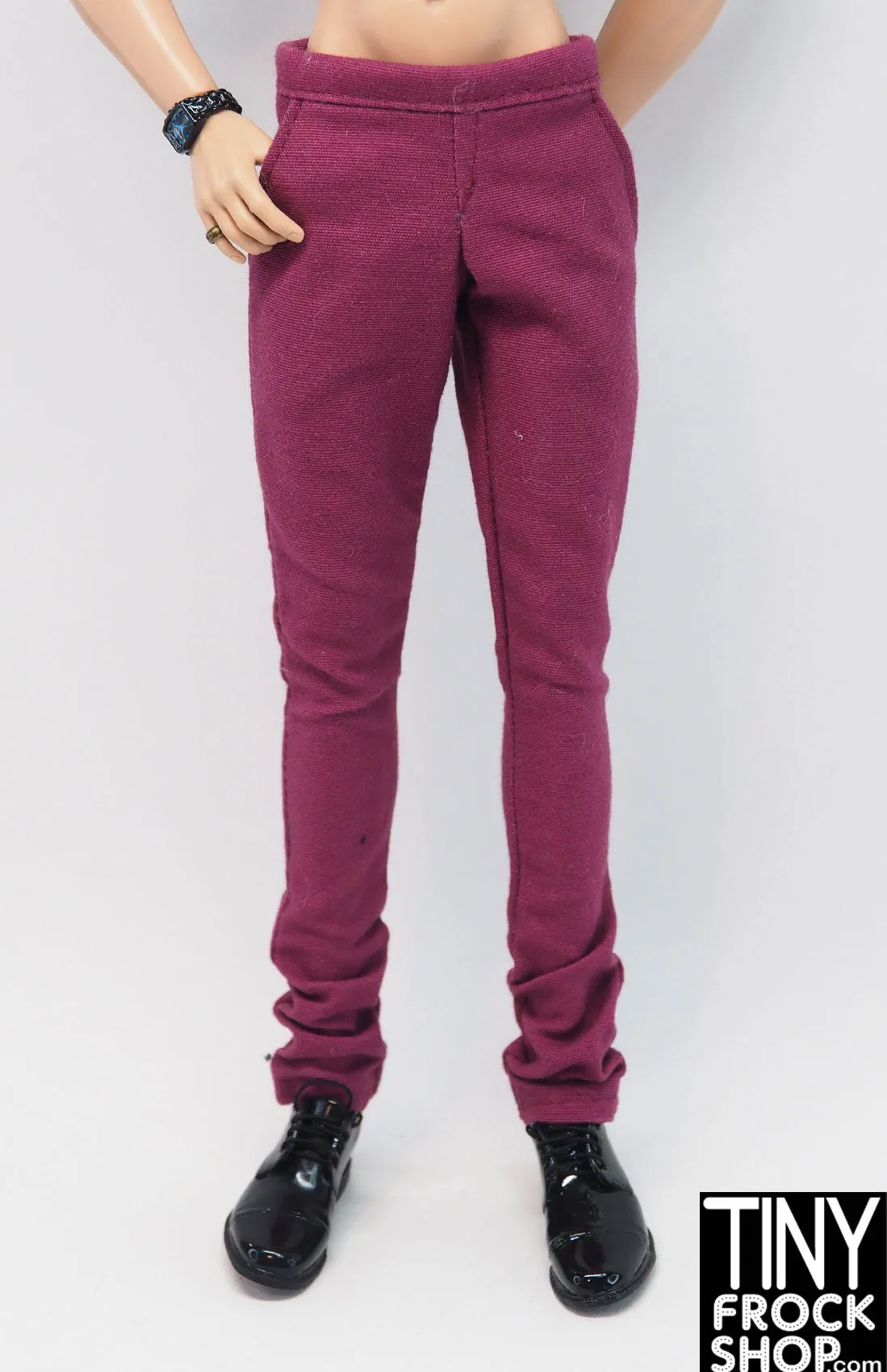 12" Fashion Mens Doll Dusty Rose Trouser Pant