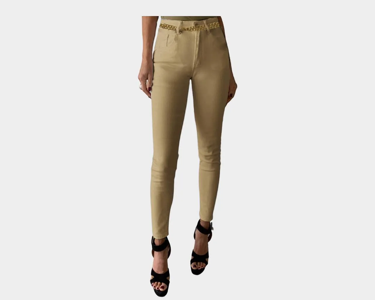 2 Deep Dune & Gold Denim Jeans - The Milano