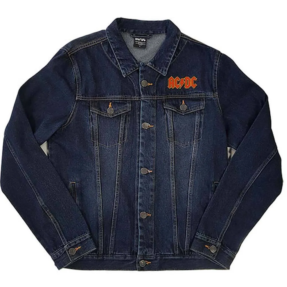 AC/DC Unisex Adult About To Rock Back Print Denim Jacket