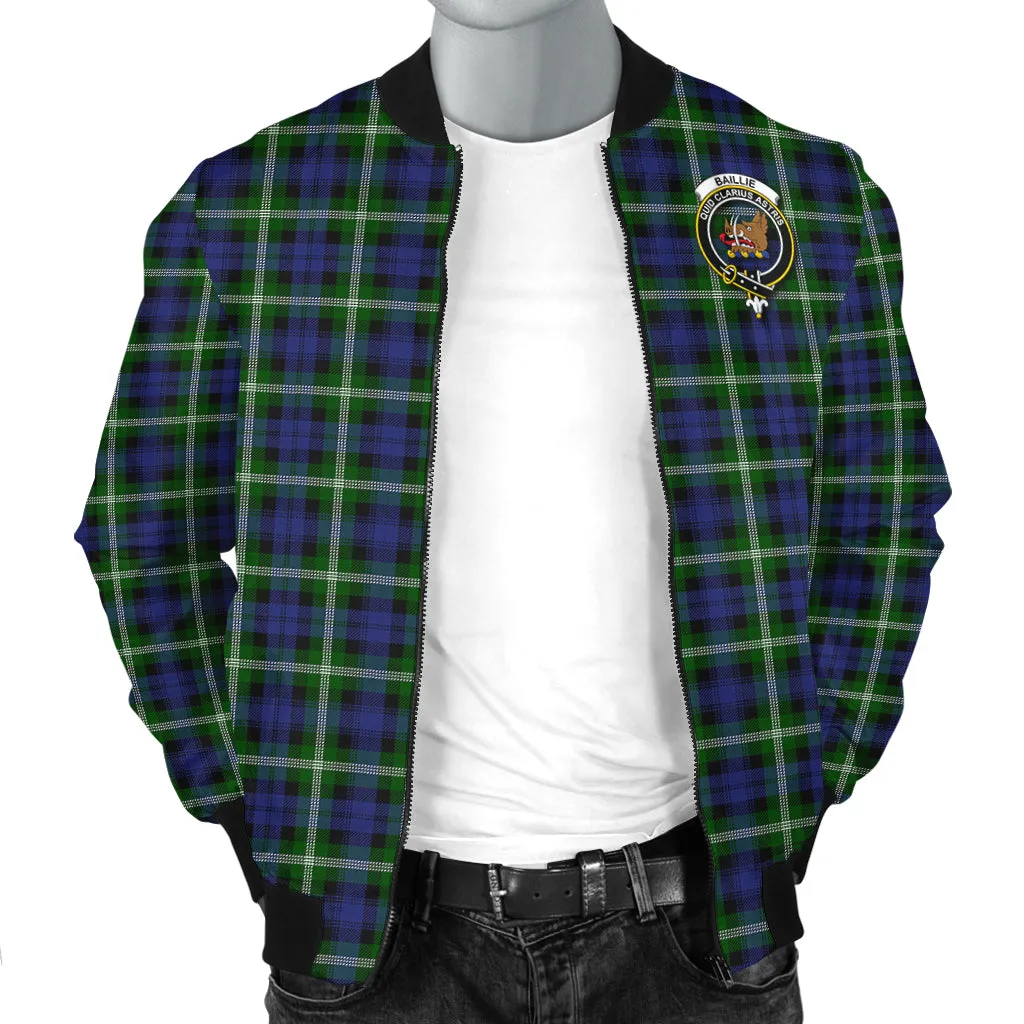 Baillie (Bailey) Tartan Bomber Jacket with Family Crest