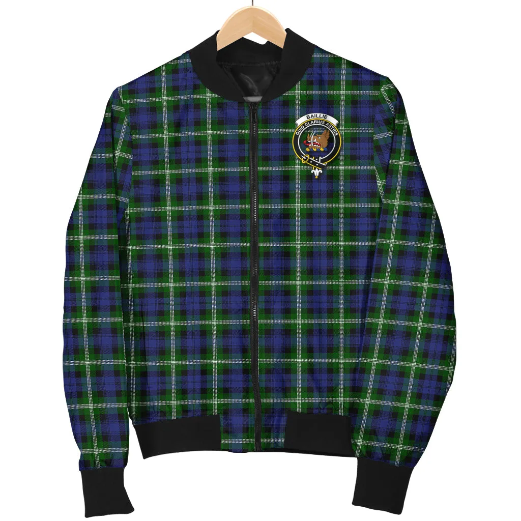 Baillie (Bailey) Tartan Bomber Jacket with Family Crest