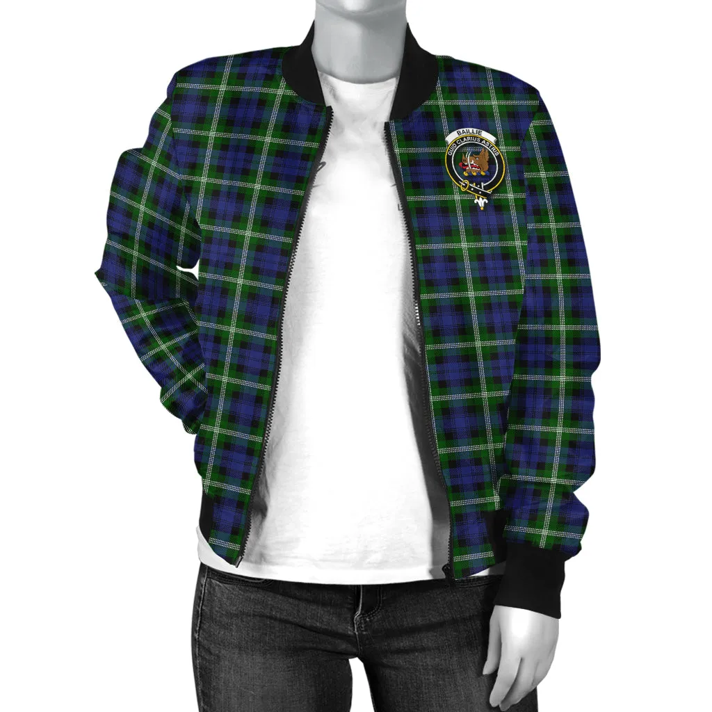 Baillie (Bailey) Tartan Bomber Jacket with Family Crest