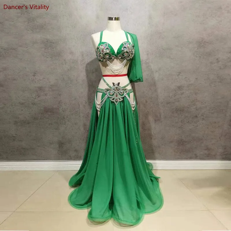 Belly Dance Competition Costumes Set for Women Belly Dancing Performance Clothing Suit Bellydance Suit Customize Oriental outfit