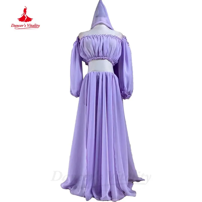 Belly Dance Practice Costume Suit Female Adult Bellydance Court Dress Customsized for Women Oriental Belly Dancer's Wear Outfit