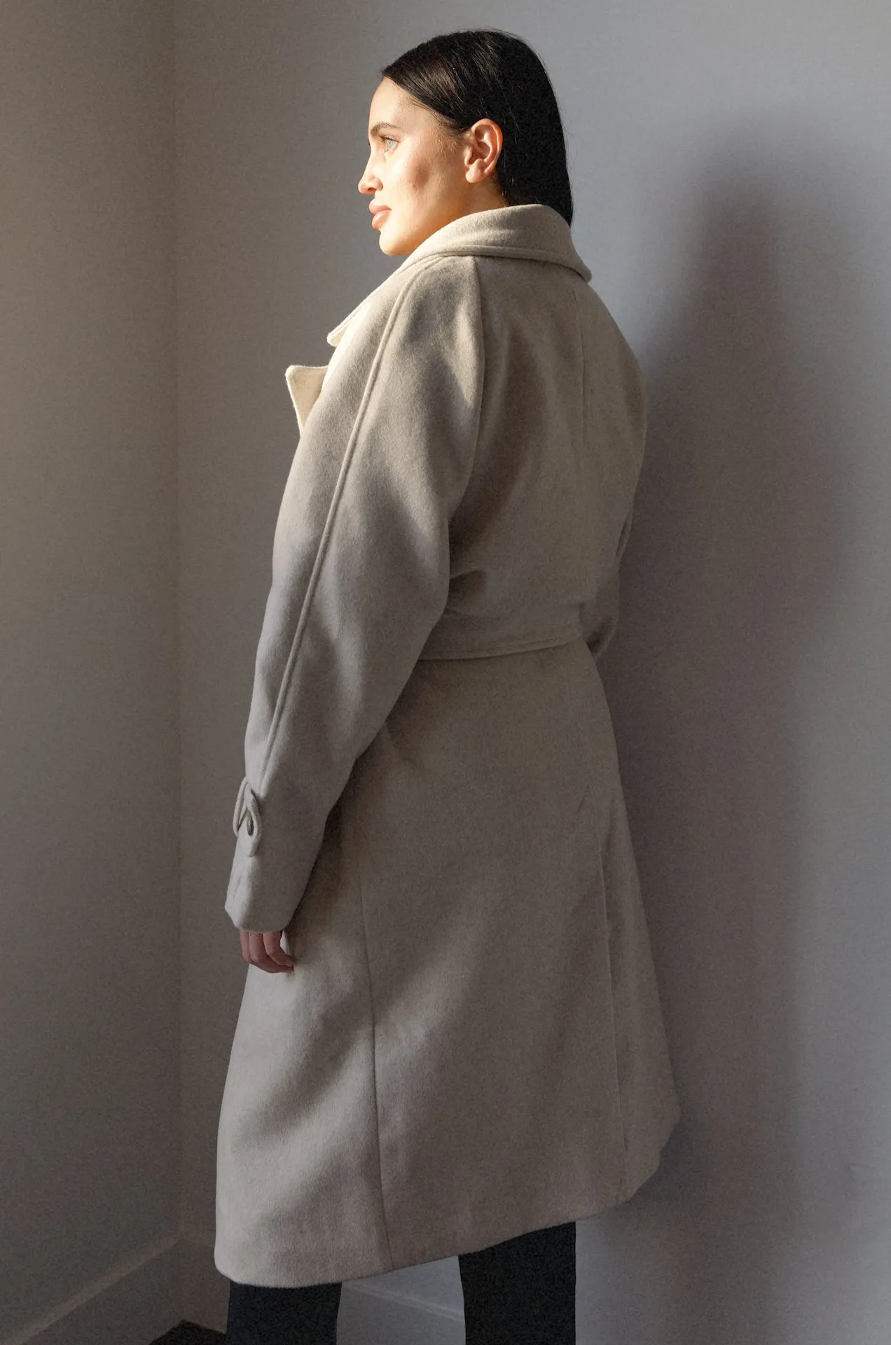 Belted Wool Blend Coat