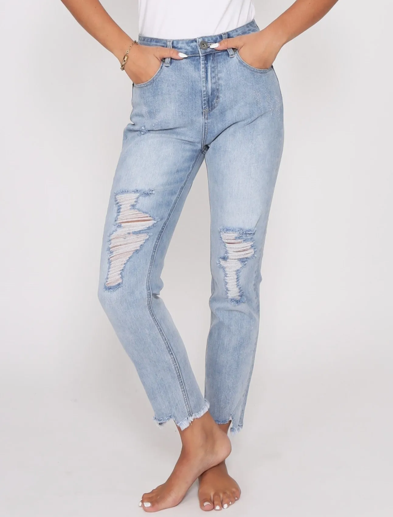 Boyfriend Jeans - Blue Wash