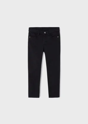 Boys Slim Fit 5 Pocket Pants | Black