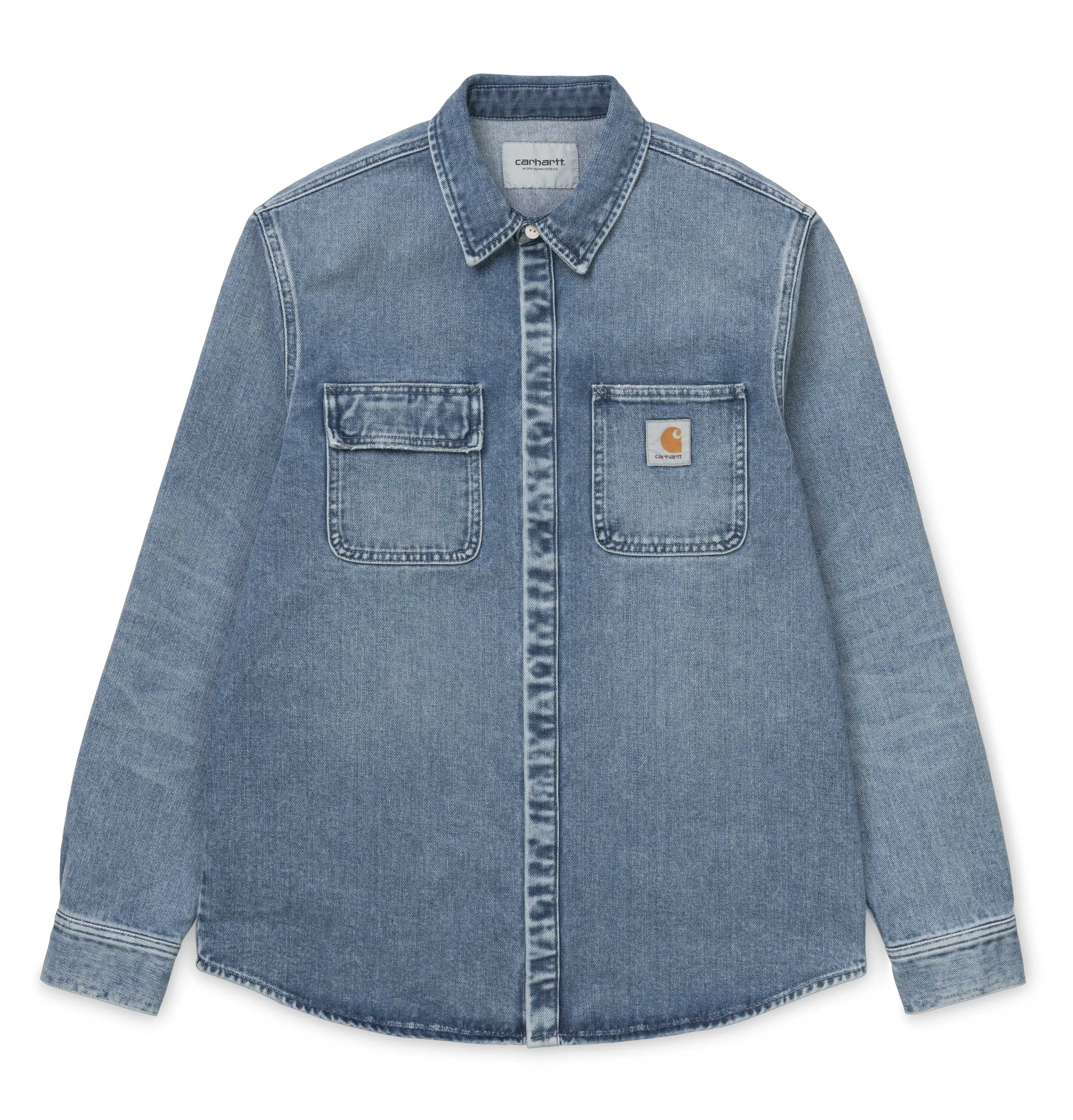 Carhartt WIP Salinac Shirt Jac – Blue – Worn Bleached