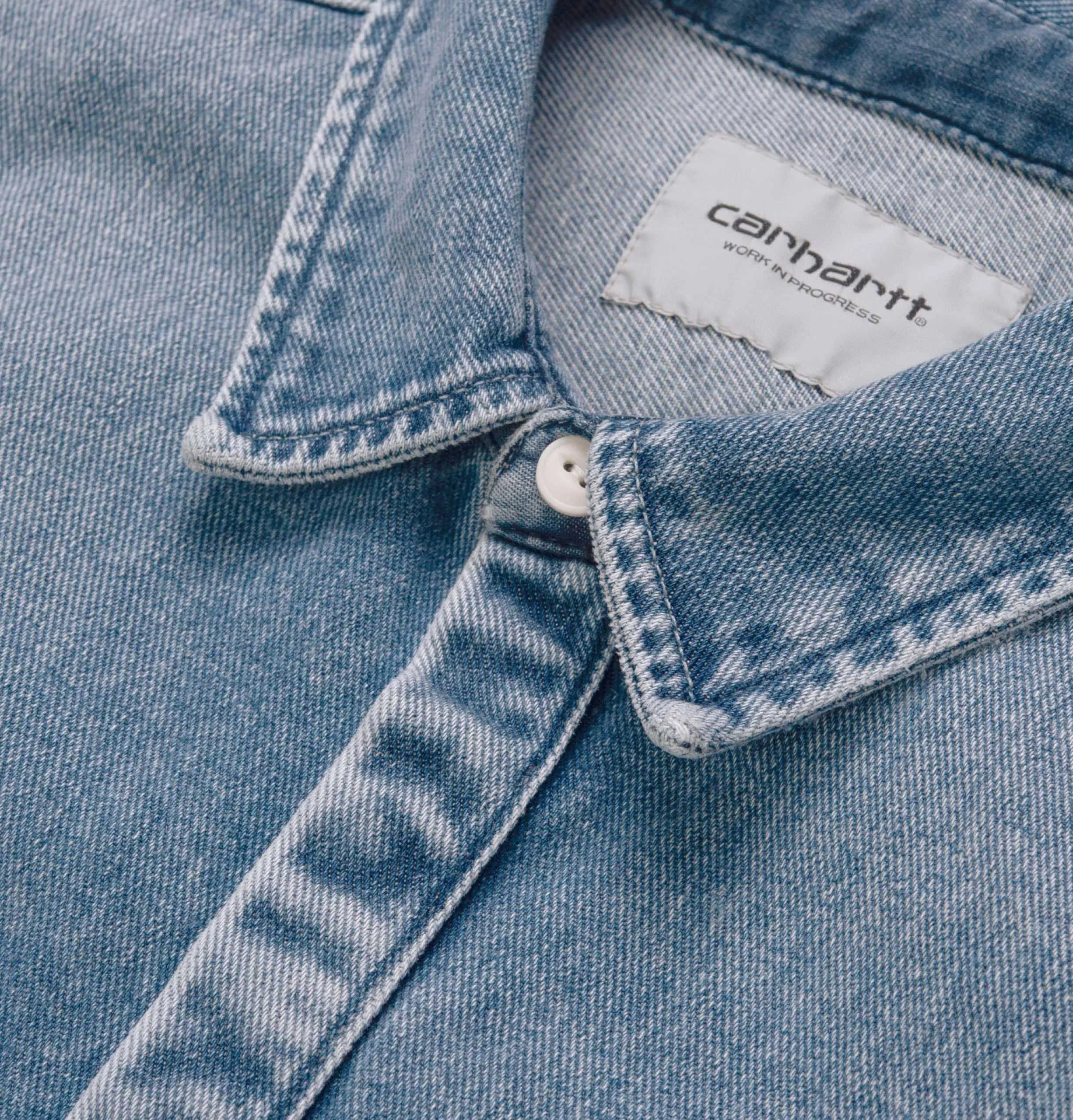 Carhartt WIP Salinac Shirt Jac – Blue – Worn Bleached