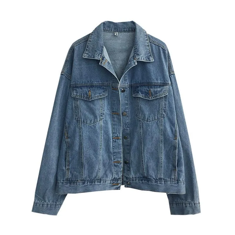 Classic Denim Light Blue Washed Oversized Jacket