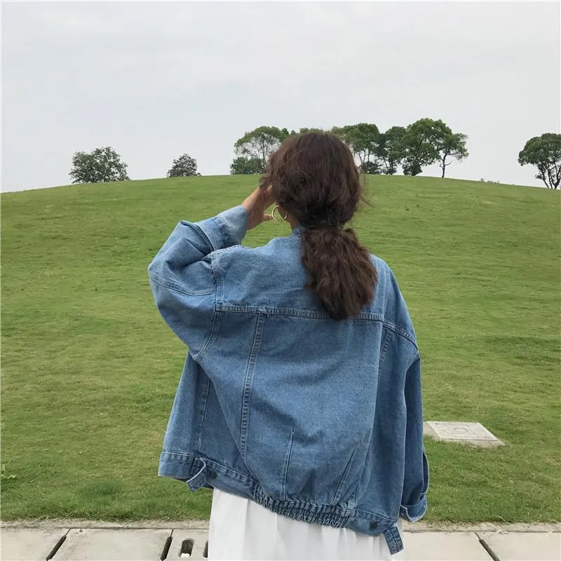 Classic Denim Light Blue Washed Oversized Jacket