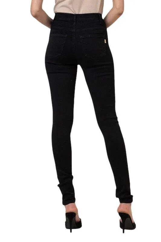 Classic High Waisted Black Skinny Jeans