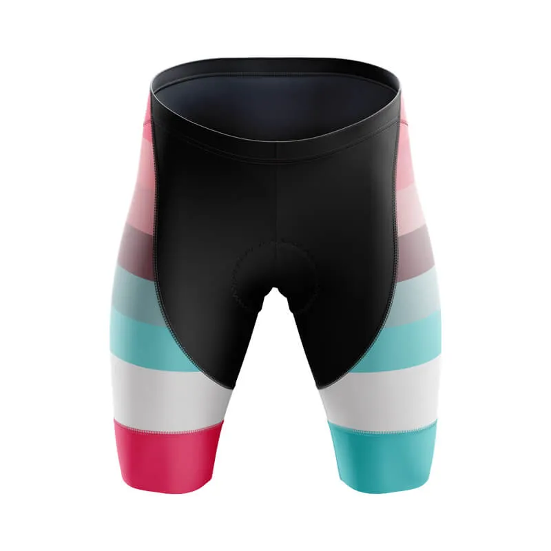 Gradient Frequency Shorts & Pants (White-Pink-Teal)