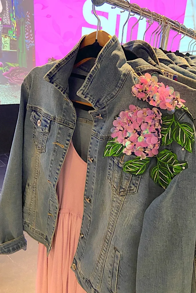 Hydrangeas Denim Jacket - SFH Original