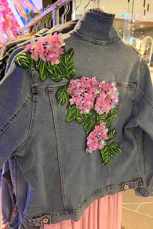 Hydrangeas Denim Jacket - SFH Original