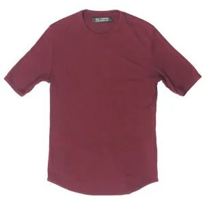 INQUIRE Raf Simons Maroon Curved Hem shirt S/S2000 “Summa Cum Laude” 46