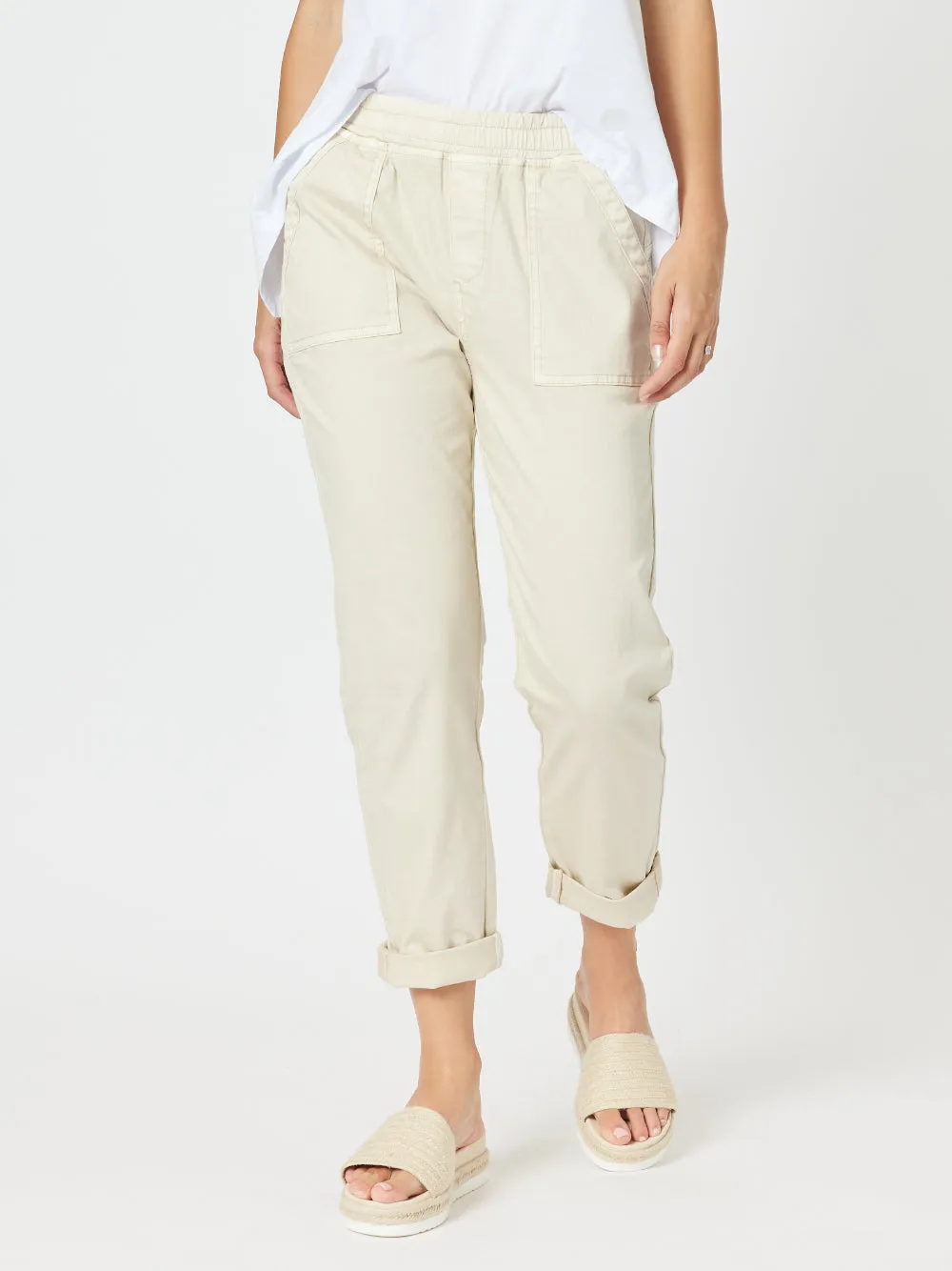 Isabella Cotton Pant - Natural