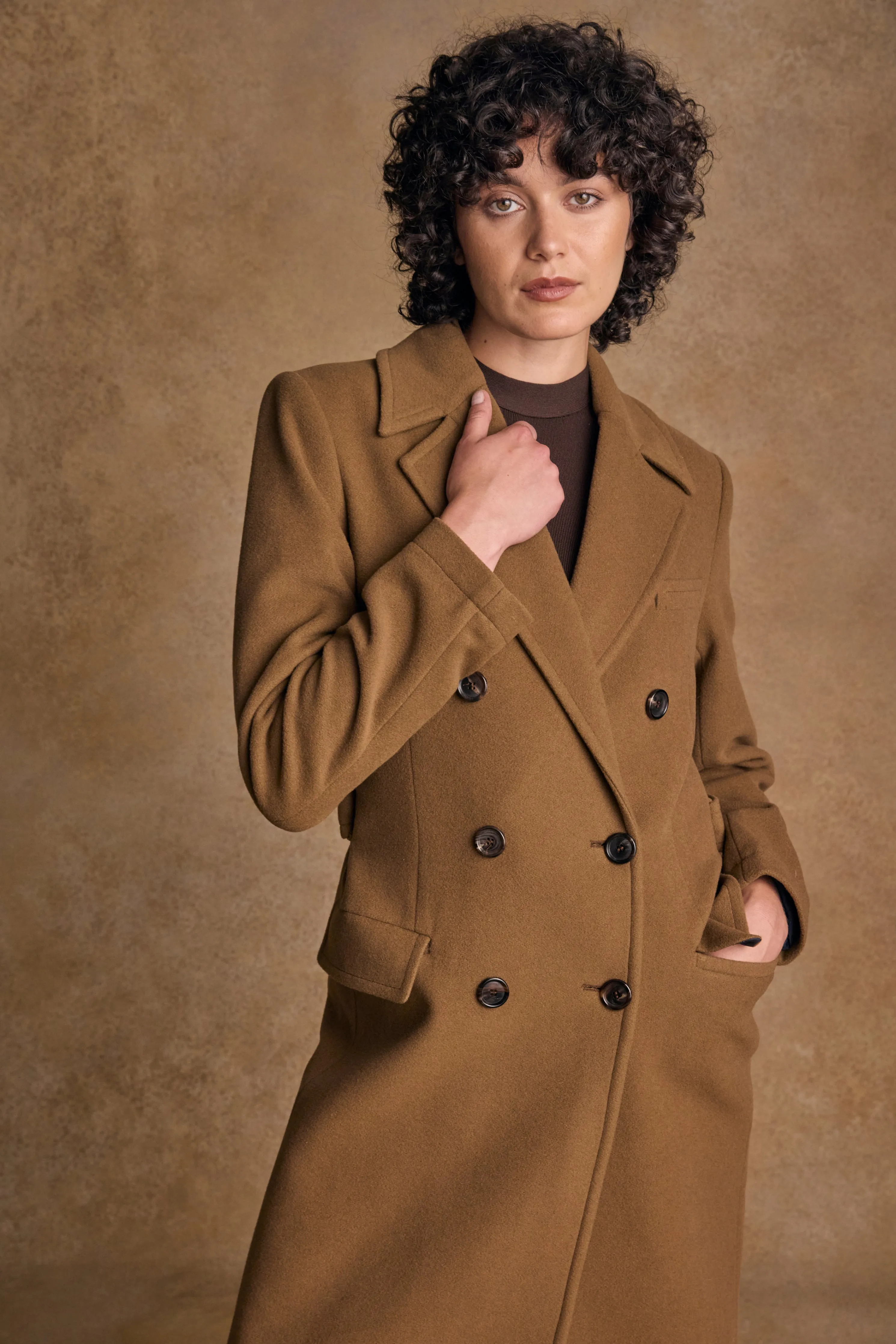 JM CLODAGH WOOL COAT - CAMEL