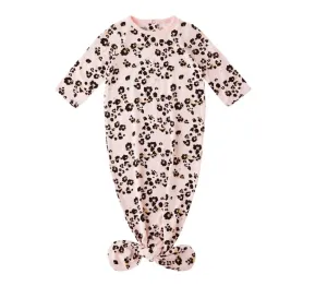 Leopard Tie Gown 0-3 Months