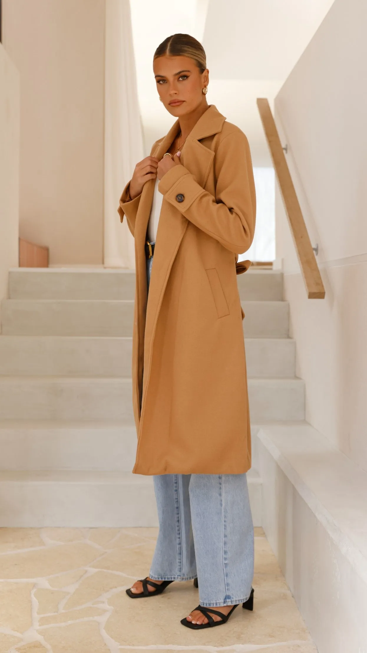 Lue Trench Coat - Camel