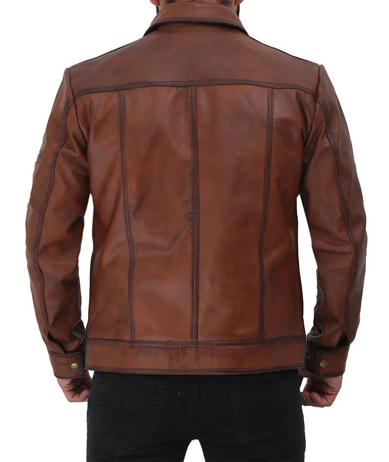 Men's Brown Casual Biker Jacket