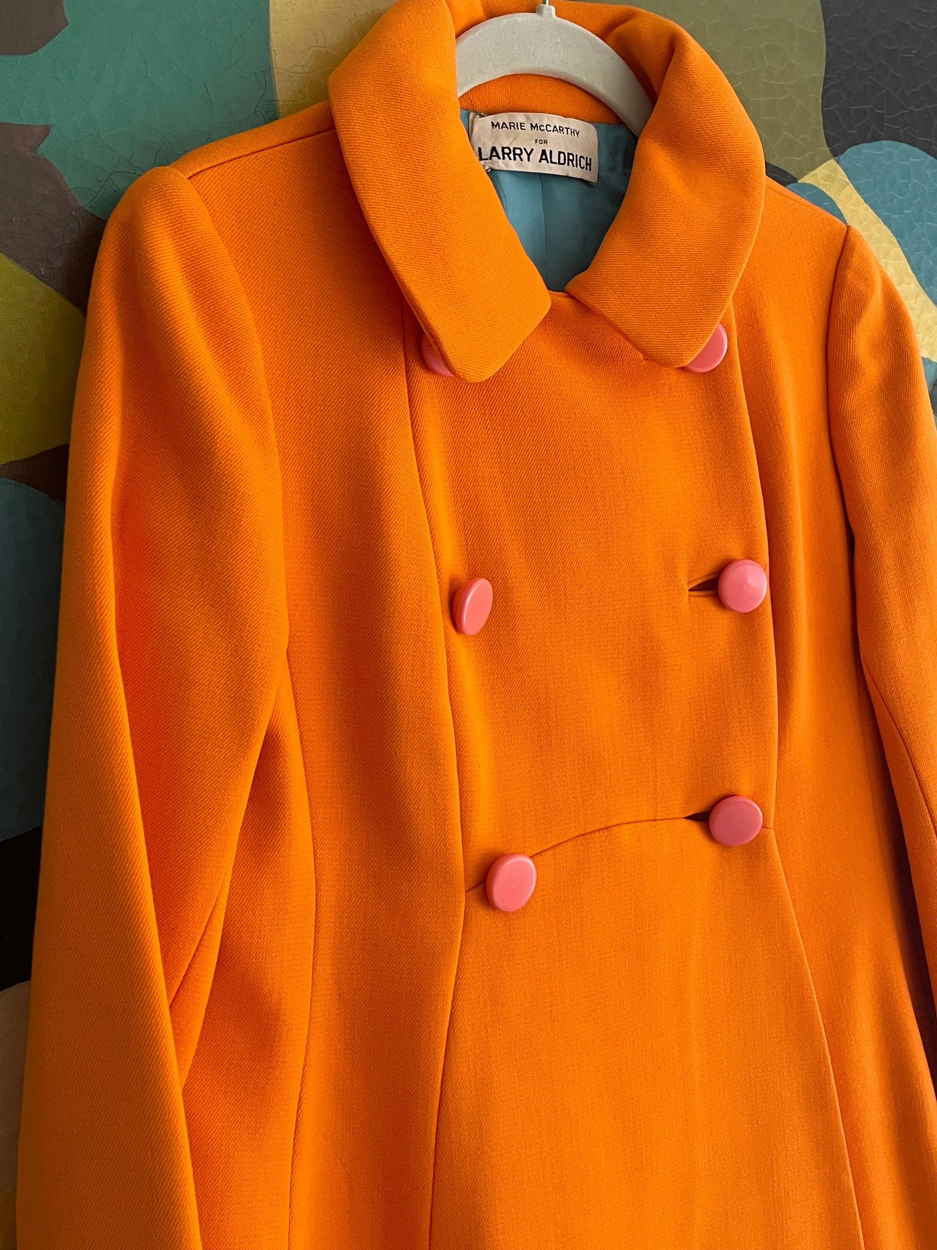 Mod Orange Wool Coat