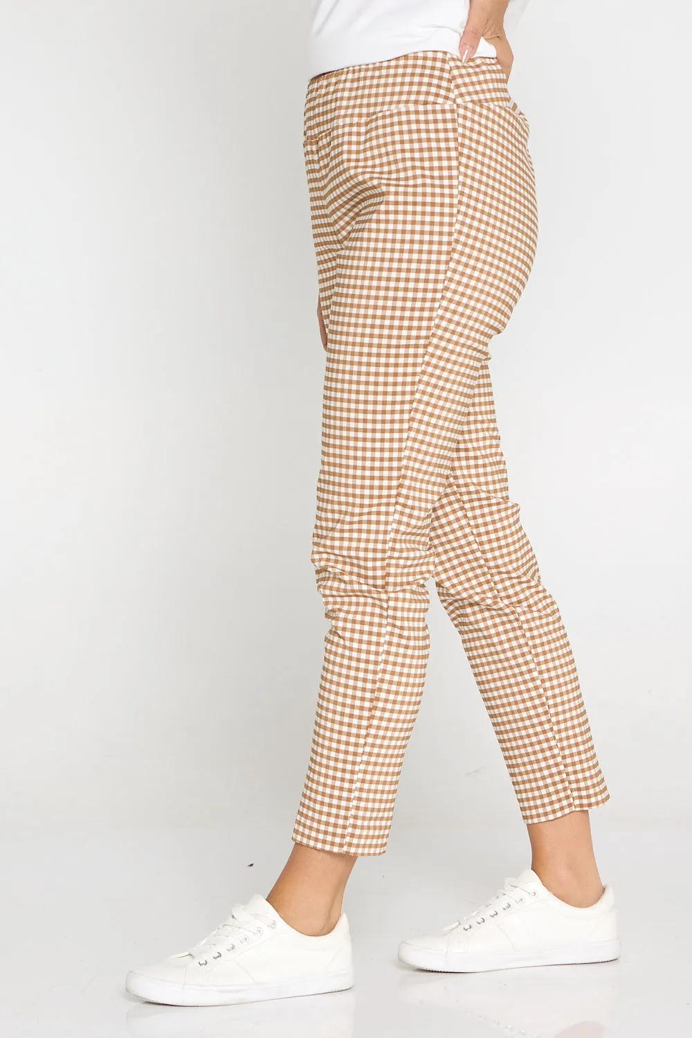 Moira Pants - Brown Gingham