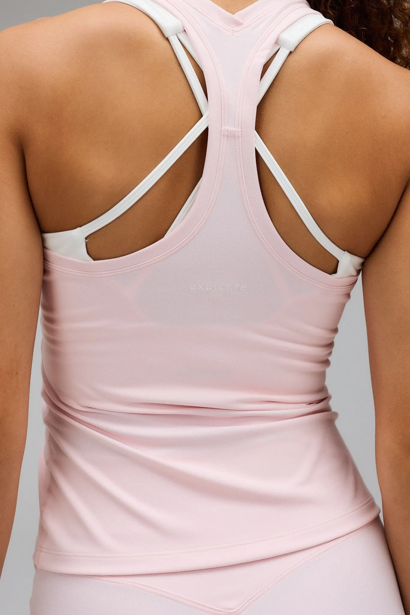 Neaty Racer Tank Top - Soft Pink