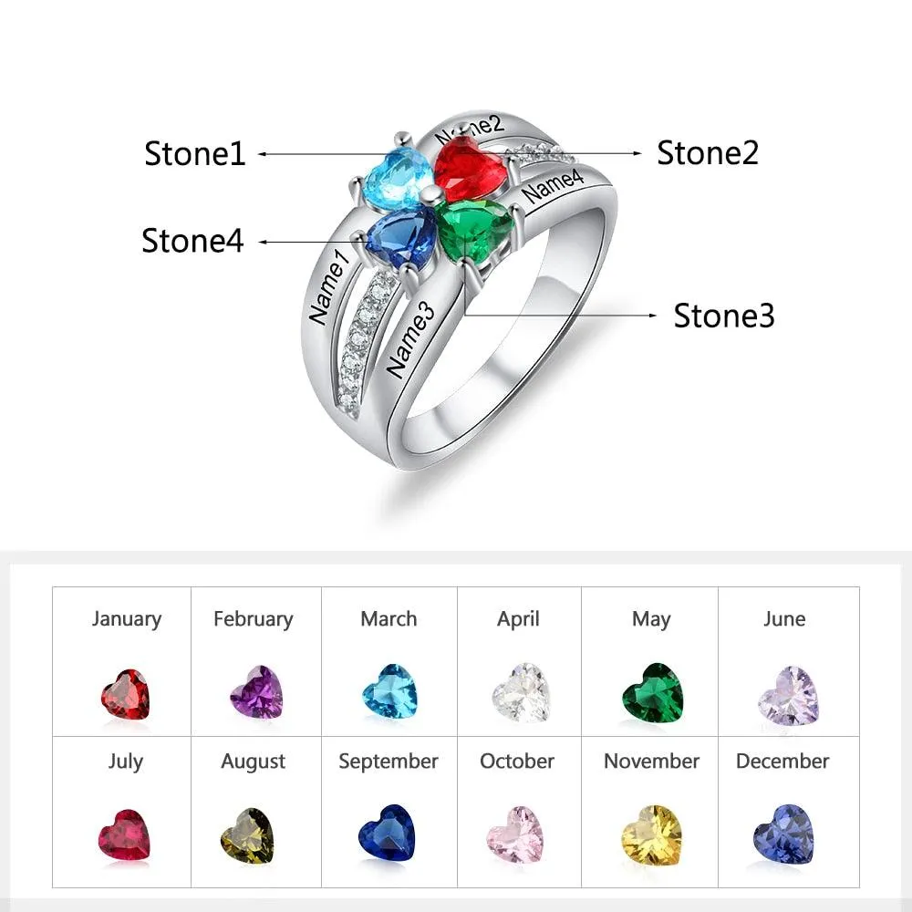 Personalized 925 Sterling Silver Promise Ring On-Trendy Fashion Jewelry Gift Suitable To All Women