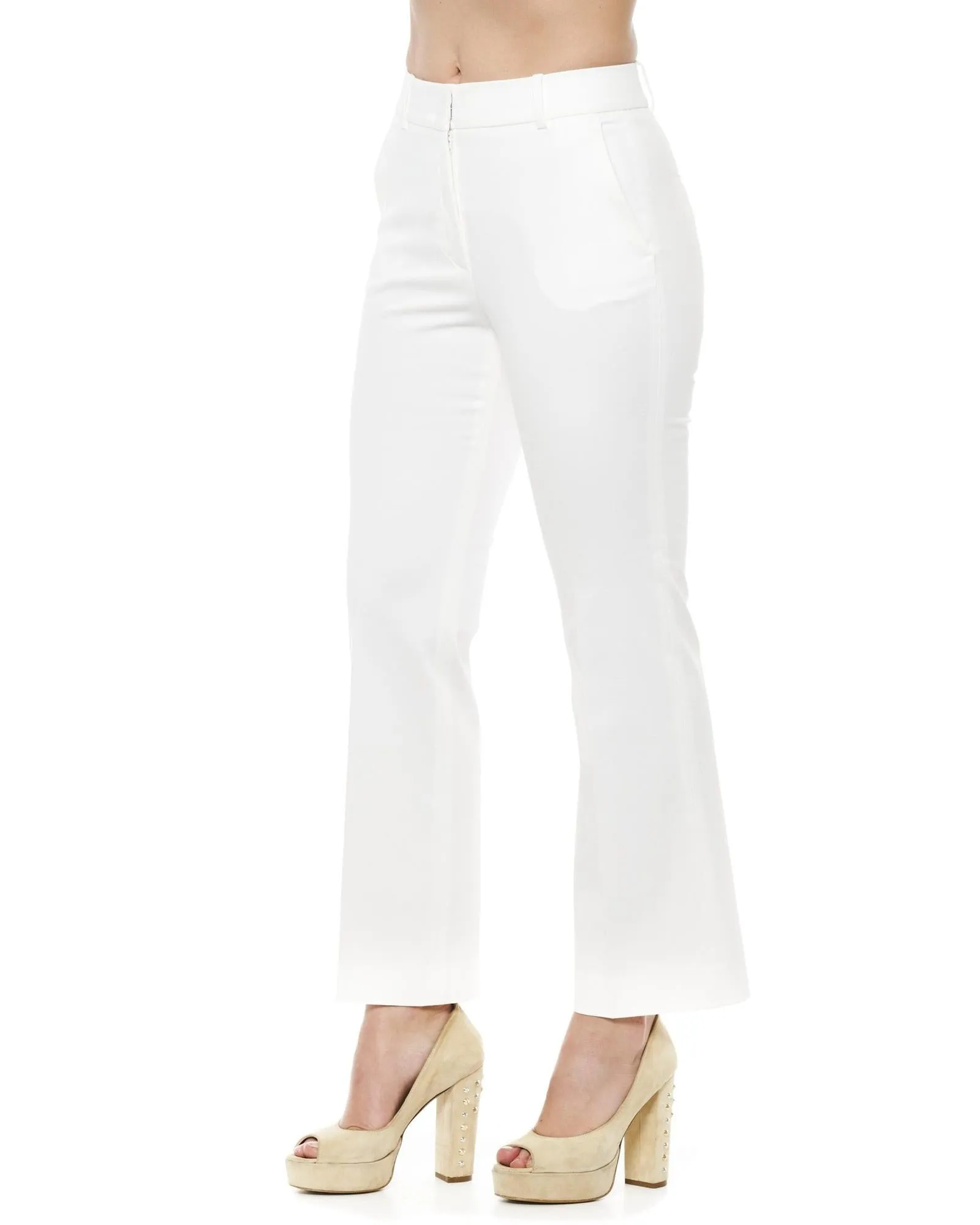 Peserico Womens White Slim Fit Dress Pants