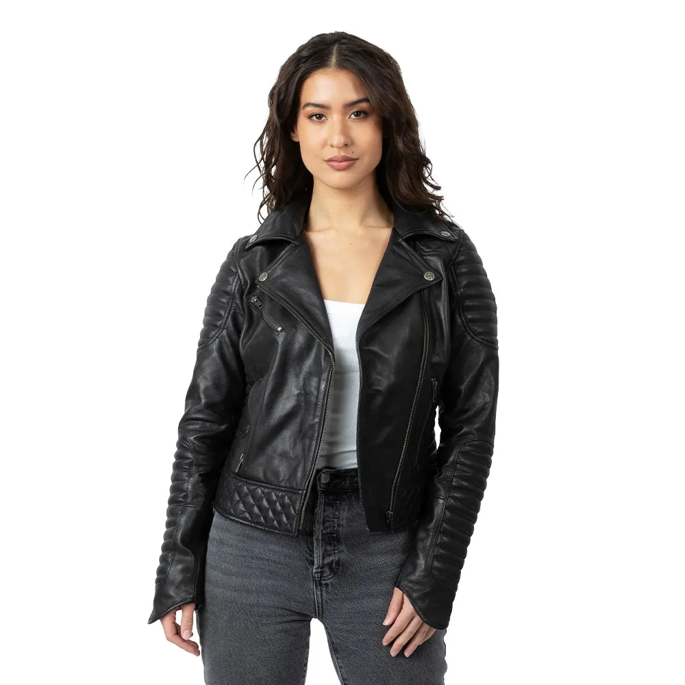 Road Armor™ Dark Angel Ladies Leather Biker Jacket