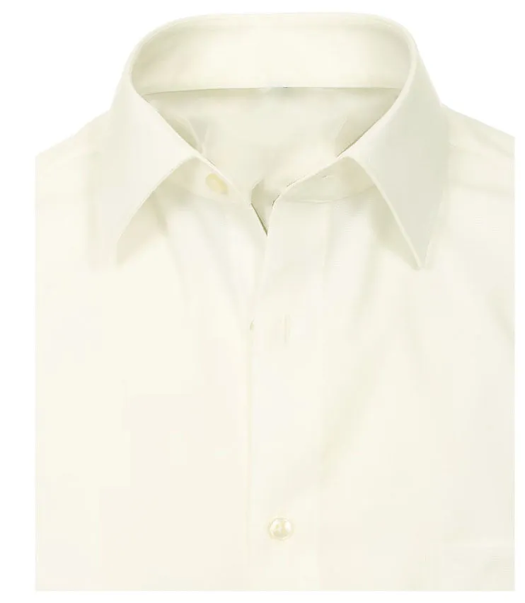 Solid Ivory Slim Fit Men's Shirt