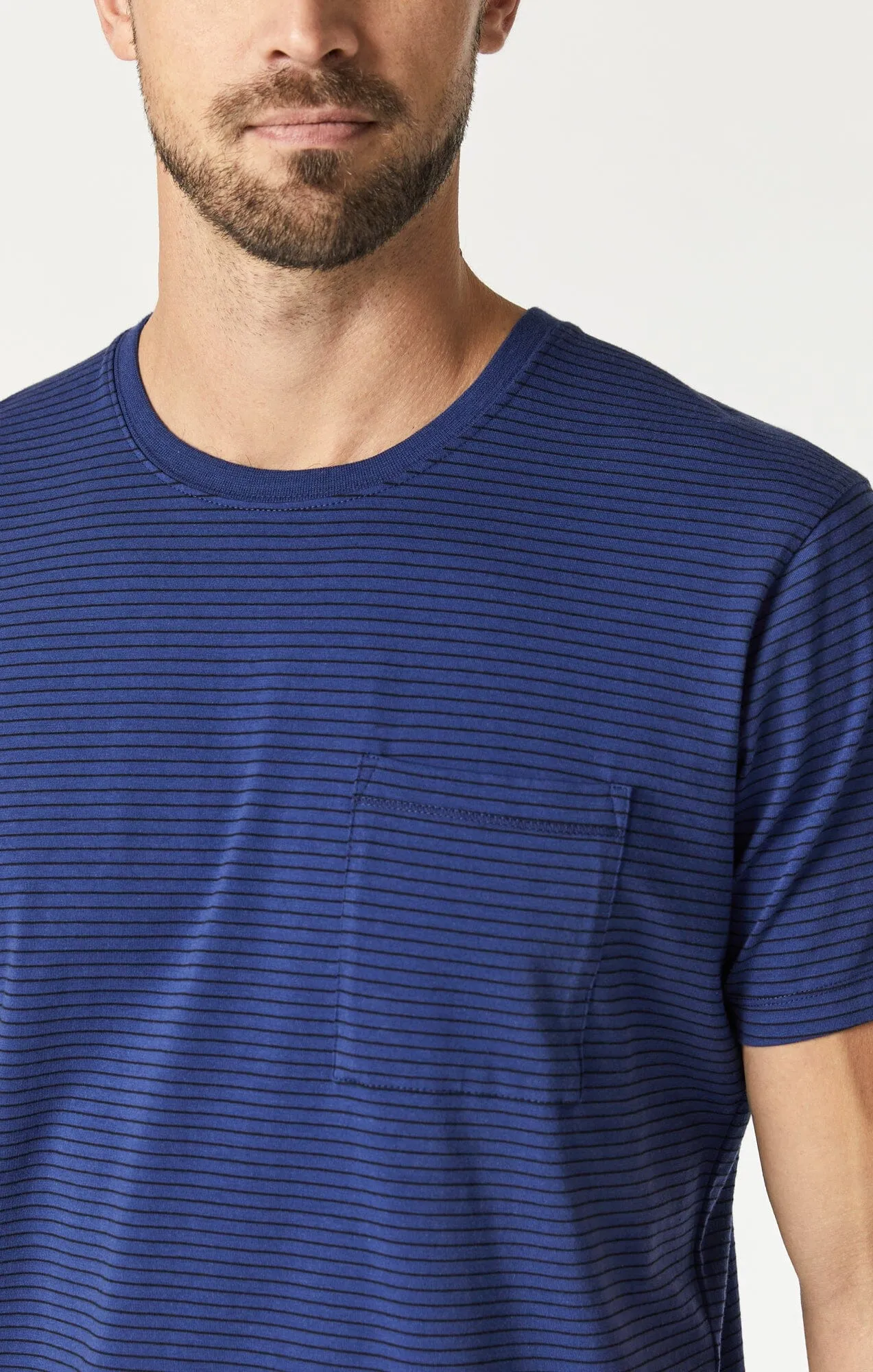 STRIPED T-SHIRT IN TWILIGHT BLUE