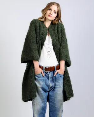 Thick Mohair Wool Sweater Coat