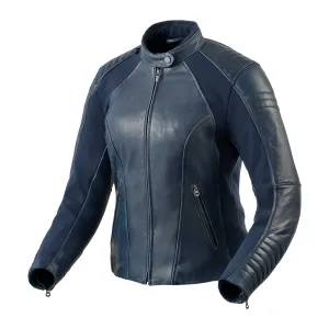 Turbo Blue Motorcycle Leather Jacket