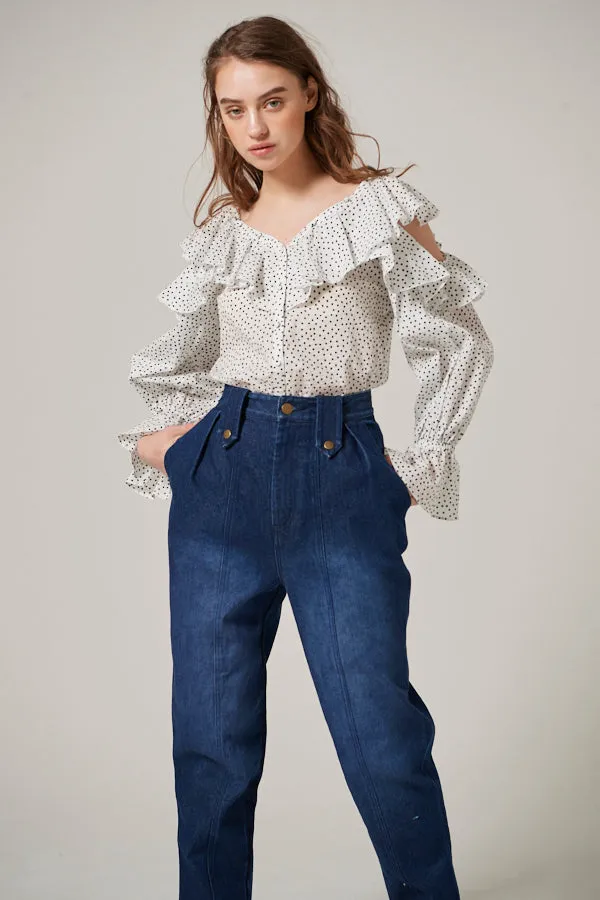 Viola High Waisted Jeans <br> -NVY-