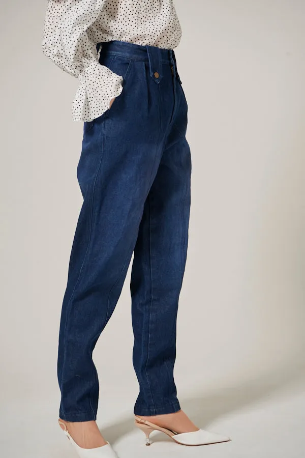 Viola High Waisted Jeans <br> -NVY-