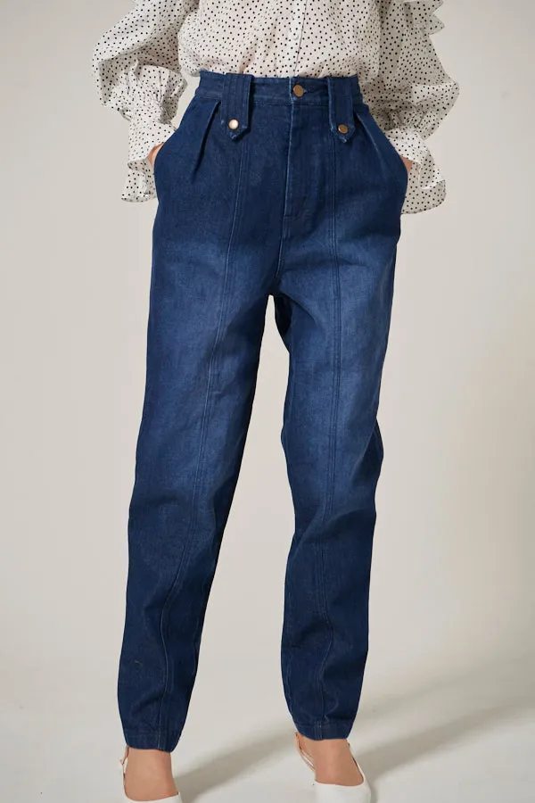 Viola High Waisted Jeans <br> -NVY-