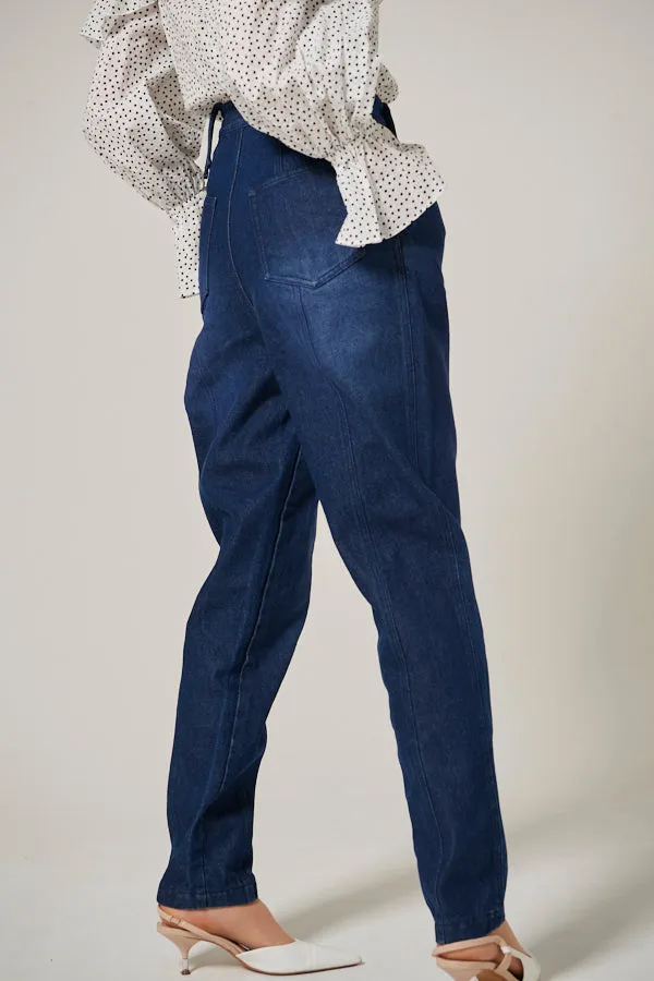 Viola High Waisted Jeans <br> -NVY-