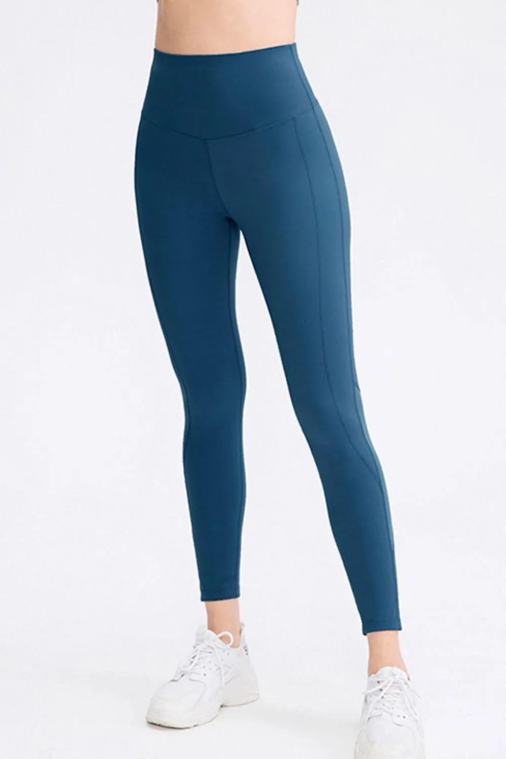 Wide Waistband Slim Fit Long Sports Pants