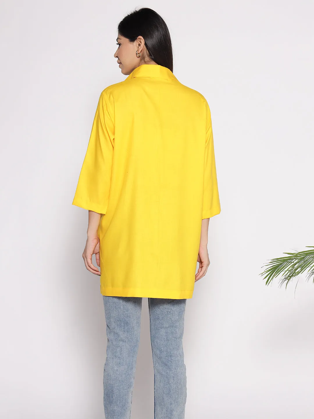 Yellow Rayon ShirtTop - Tulpan